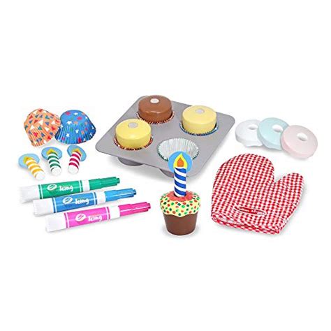Wooden Cupcakes Melissa And Doug Bake And Decorate Cupcake Set Pretend