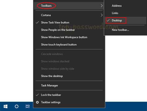Taskbar Toolbar Windows 11