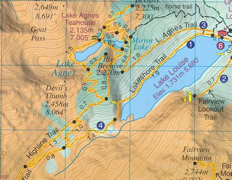 Wandelkaart 13 Best Of Lake Louise Map And Guide Gem Trek Maps