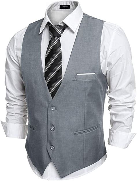 Coofandy Men S V Neck Sleeveless Slim Fit Jacket Casual Suit Vests In