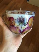 Pour the wax in, making sure to save some in the pouring pot for when the candle shrinks. Homemade Pressed Flower Candles | Diy candles with flowers ...