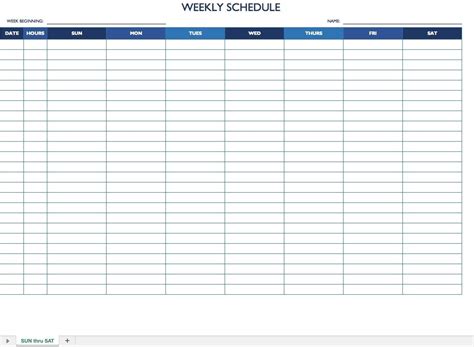 weekly work schedule template free templates - 9 weekly employee shift ...