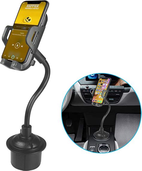Car Cup Holder Phone Mount Adjustable Long Gooseneck