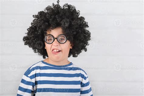 Funny Child Making A Grimace Wearing Nerd Glasses 6084500 Stock Photo