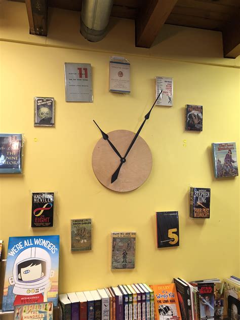 This Bookstores Clock Is Made Of Appropriately Titled Books Clock