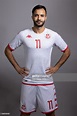 Taha Yassine Khenissi of Tunisia poses during the official FIFA World ...