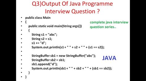 Core Java Interview Questions Java Interview Questions Java