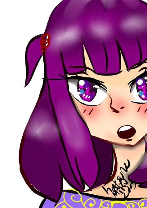 Anime Girl Purple Hair Pichanyo Illustrations Art Street