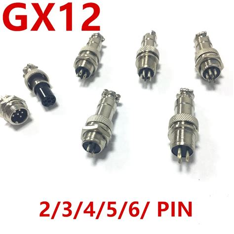 Aanbieding 1set Gx12 234567 Pin Male Female 12mm Wire Panel Connector