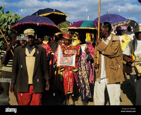 Timkat Ethiopian Orthodox Epiphany Ceremony In Ethiopia Stock Photo