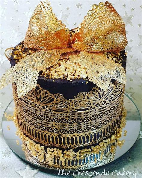 Gold Chocolate Cake Decorated Cake By Jana R Cakesdecor