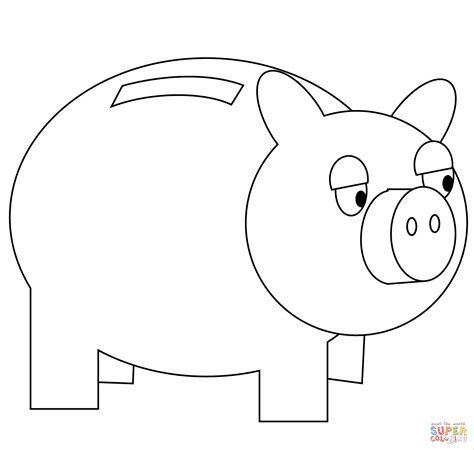 Download and print these piggy bank printable coloring pages for free. Piggy Bank coloring page | Free Printable Coloring Pages