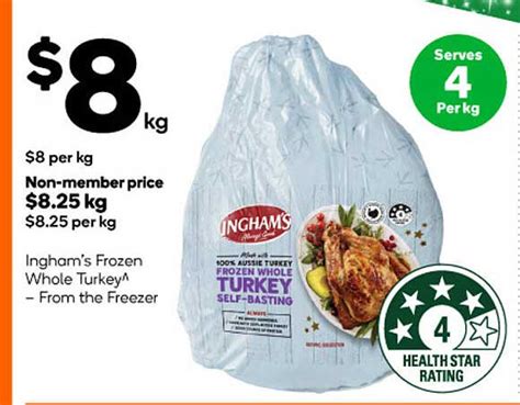 Ingham S Frozen Whole Turkey Offer At Woolworths Catalogue Com Au