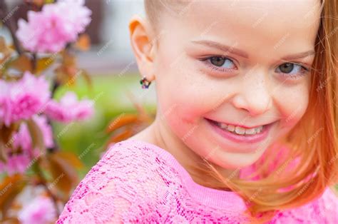 Premium Photo Cute Happy Joyful Girl With Long Hair Close Up