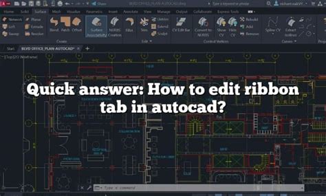 Quick Answer How To Edit Ribbon Tab In Autocad