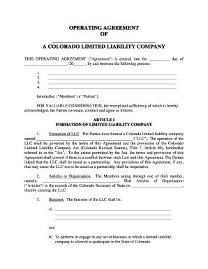 The delaware llc enterprise agreement is a legal document that will guide members in organizing the policies and procedures necessary to manage a business. Blank Llc Operating Agreement - Fill Online, Printable, Fillable, Blank | PDFfiller