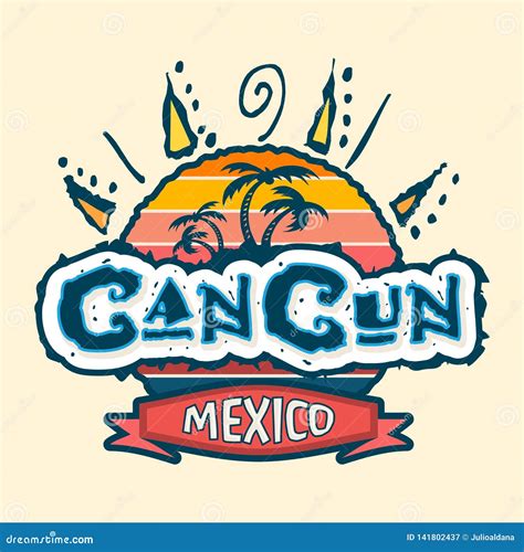 Icono Del Vector De Cancun México Diseño Del Emblema Ilustración Del