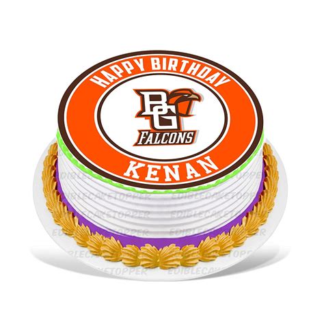 Bowling Green Falcons Edible Cake Toppers Round – Ediblecakeimage