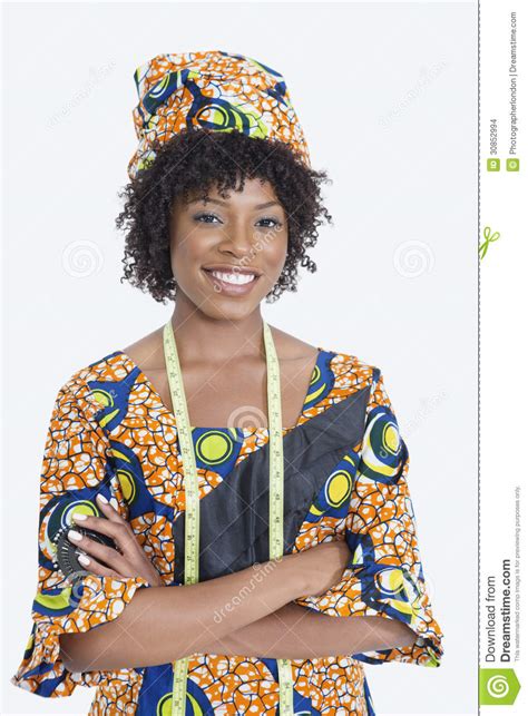 Portrait Of Young Female Fashion Designer In African Print