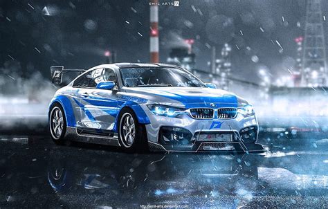 auto night bmw machine rain nfs need for speed most wanted transport and vehicles emil