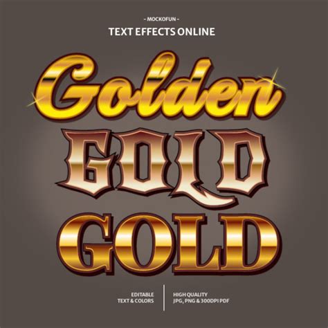 Gold Font Mockofun