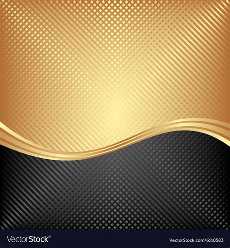 Black And Golden Background Divided Into Two Vector Image