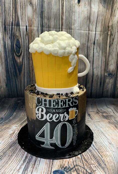 Beer Cake 40 In 2023 40th Birthday Cakes For Men 40th Birthday Cakes