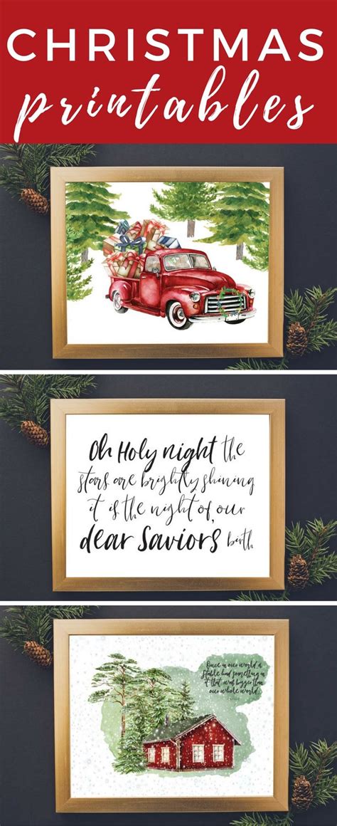These Watercolor Christmas Printables Are Absolutely Stunning They Are