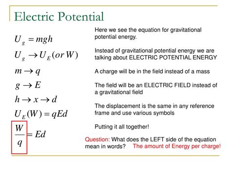 Ppt Electrical Energy And Electric Potential Powerpoint Presentation