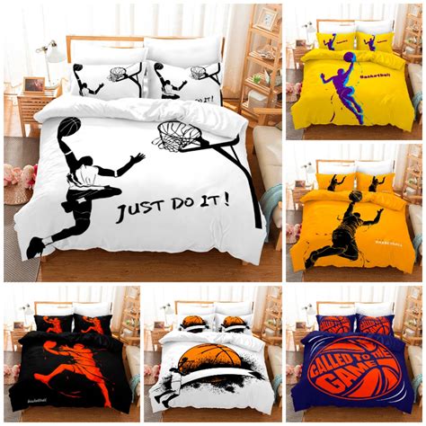 3d Basketball Bedding Set Duvet Cover And Pillowcase Popular Style 2 3