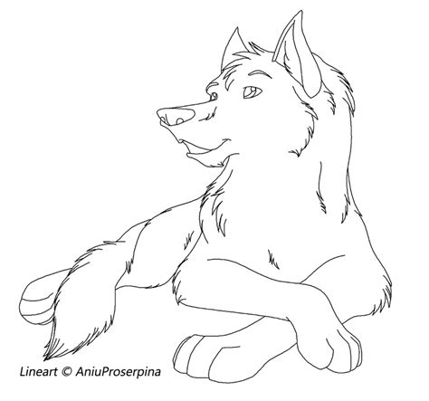 Wolf Lineart MS Paint By AniuProserpina On DeviantArt