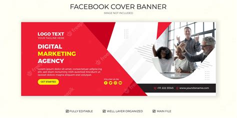 Premium Vector Modern Corporate Marketing Agency Facebook Cover