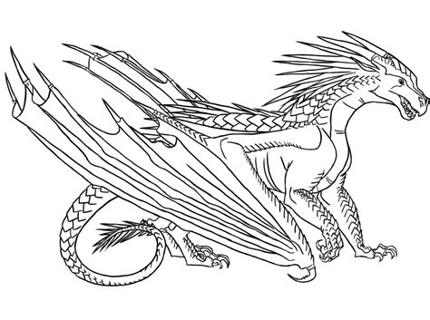 Wings Of Fire Skywing Dragon Coloring Pages
