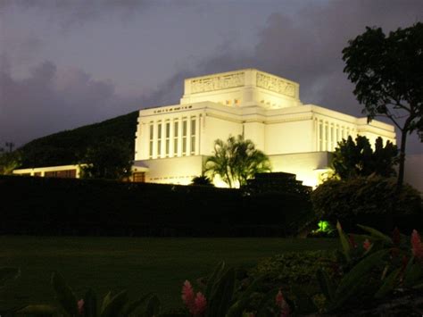 Early Morning At The Laie Hawaii Mormonlds Temple Taken Back In 2006