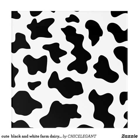 Cute Black And White Farm Dairy Cow Print Acrylic Print Zazzle