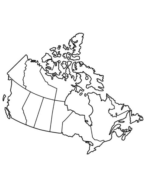 Blank, pdf outline and a downloadable digital pdf collection of black and white, outline, pdf world regional maps, with and with labeles. Canada map coloring page | Download Free Canada map ...
