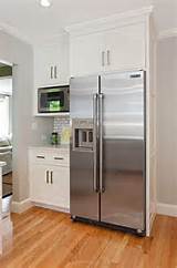 Photos of Microwave Beside Refrigerator