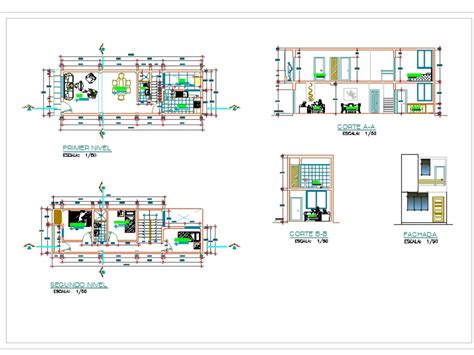 Casa Unifamiliar Em Autocad Baixar Cad Gr Tis Kb Bibliocad