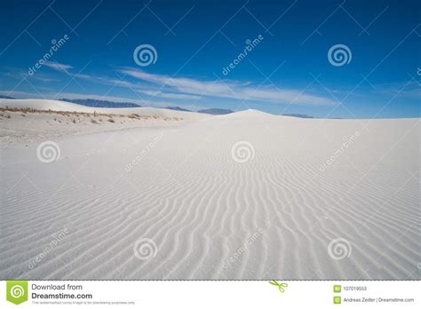 White Sands Desert National Monument Sand Dune Shaps At Tularosa Basin