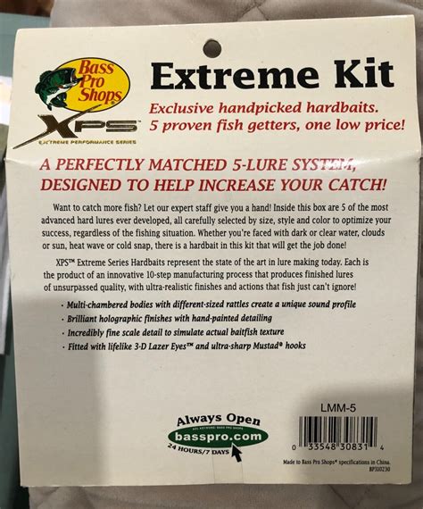 Vintage BASS PRO XPS EXTREME KIT MINNOW Hard Bait Kit In Original Box