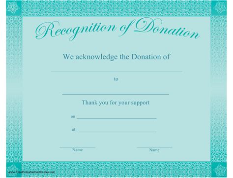 Donation Certificate Template Download Printable Pdf Templateroller