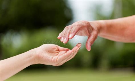 The Helping Hands For Elderly Home Care Stock Photo Image Of Help