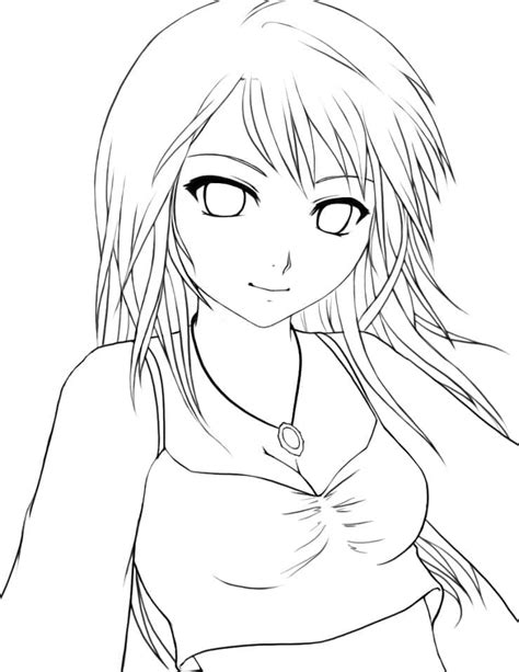 Dibujos De Chica Anime Con Cola Para Colorear Para Colorear Pintar E Imprimir Dibujos Online