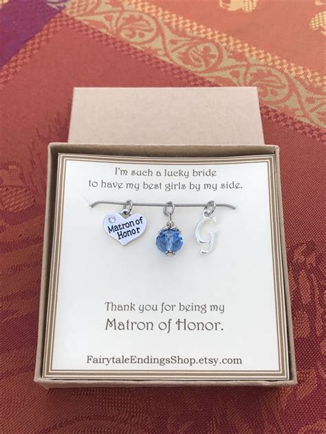 Thank You For Being My Matron Of Honor Necklace C191 Etsy
