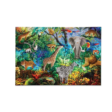 Crocodile Creek Holographic Jungle Paradise Puzzle 100 Pieces