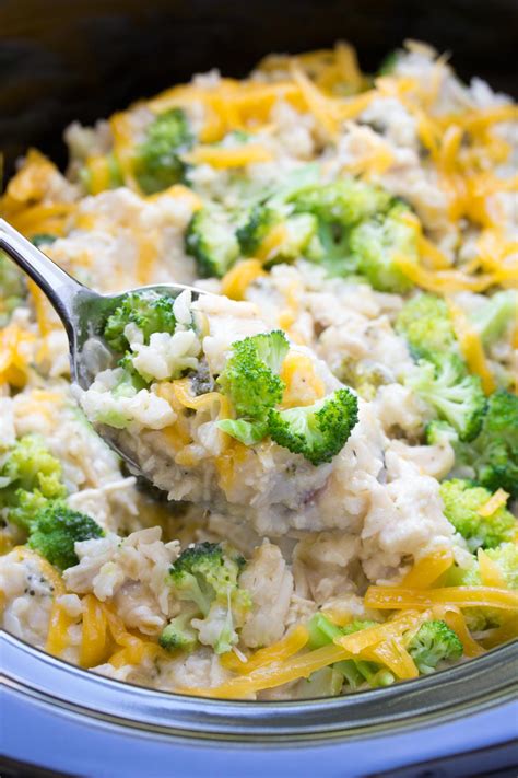 Add broccoli, stir in and cover. Slow Cooker Chicken, Broccoli and Rice Casserole ...