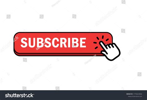 Subscribe Button With Hand Click Icon Finger Royalty Free Stock