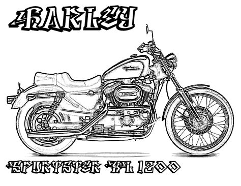 For more info on motorcycles go here. Harley Davidson Drawing at GetDrawings.com | Free for ...