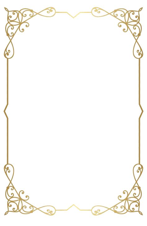 Golden Border Png File Png All Png All