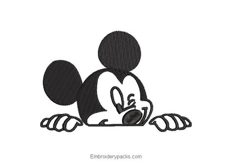 Mickey Mouse Winking Eye Embroidery Designs Embroidery Designs Packs